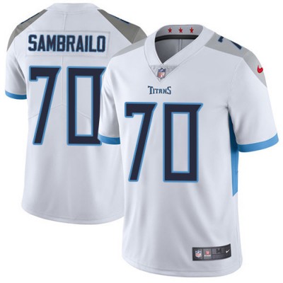 Nike Tennessee Titans #70 Ty Sambrailo White Men's Stitched NFL Vapor Untouchable Limited Jersey Men's